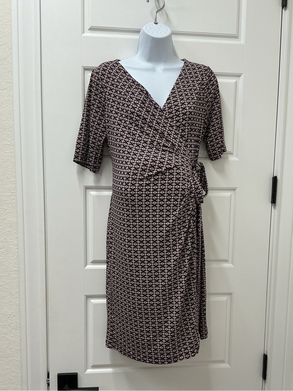 Motherhood Maternity Classic Printed Wrap Dress - Women's